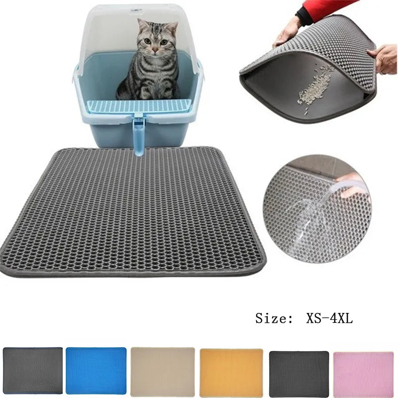 Pet Cat Litter Mat Toilet Waterproof Double Layer